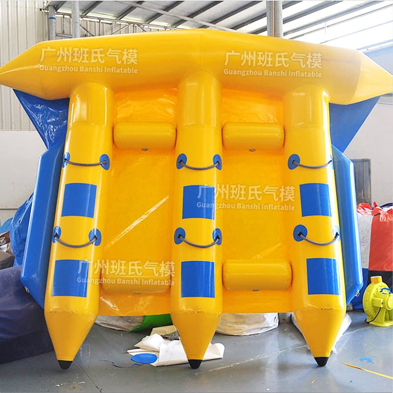 Source factory inflatable water banana boat 6-seater flying fish boat sea surfing motorboat towing amusement equipment 4
