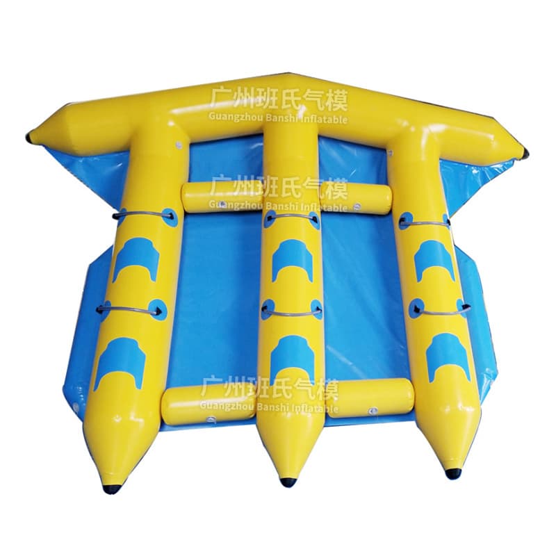 Source factory inflatable water banana boat 6-seater flying fish boat sea surfing motorboat towing amusement equipment 5