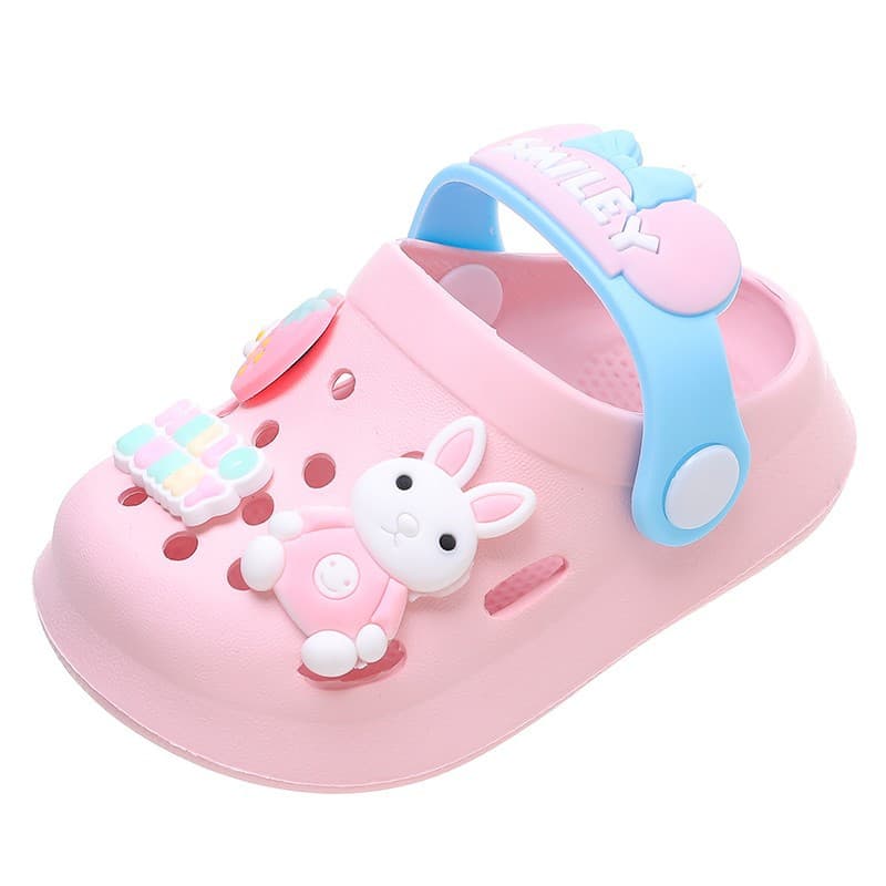 Summer children's sandals, non-slip cartoon children's bag for boys for early age, Crocs-style slippers, soft sole, closed toe 5