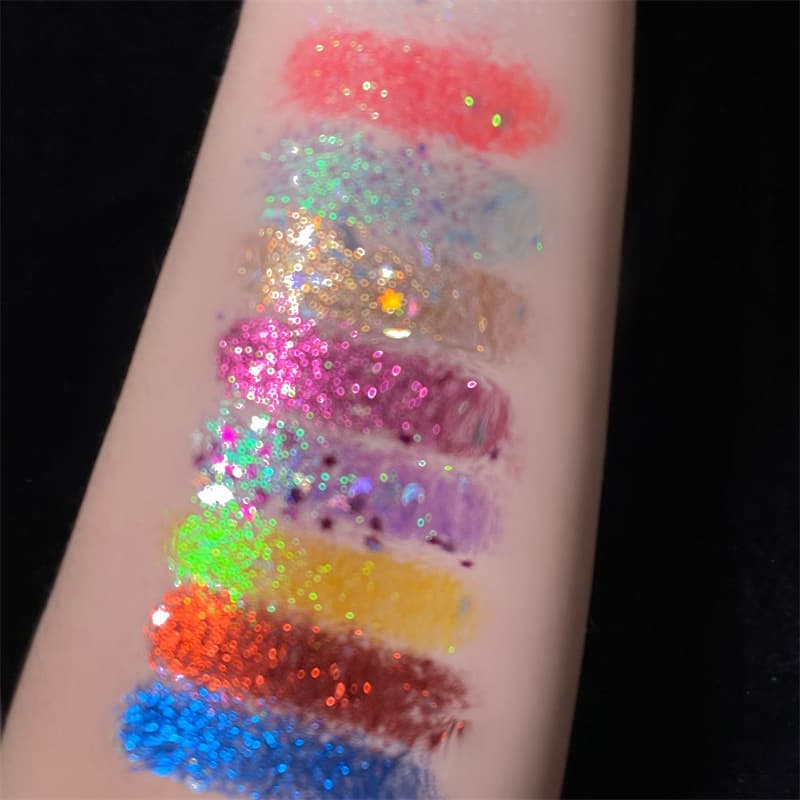 MGL sequined nine-color eyeshadow palette, sparkling and non-removable, new fine glitter festival COS performance stage makeup palette 4