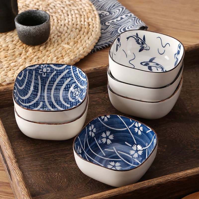 Seasoning disc Japanese -style home ceramic vinegar dish dipping sauce sauce hot pot seasoning bowl pickles snack dish snack dishes 1