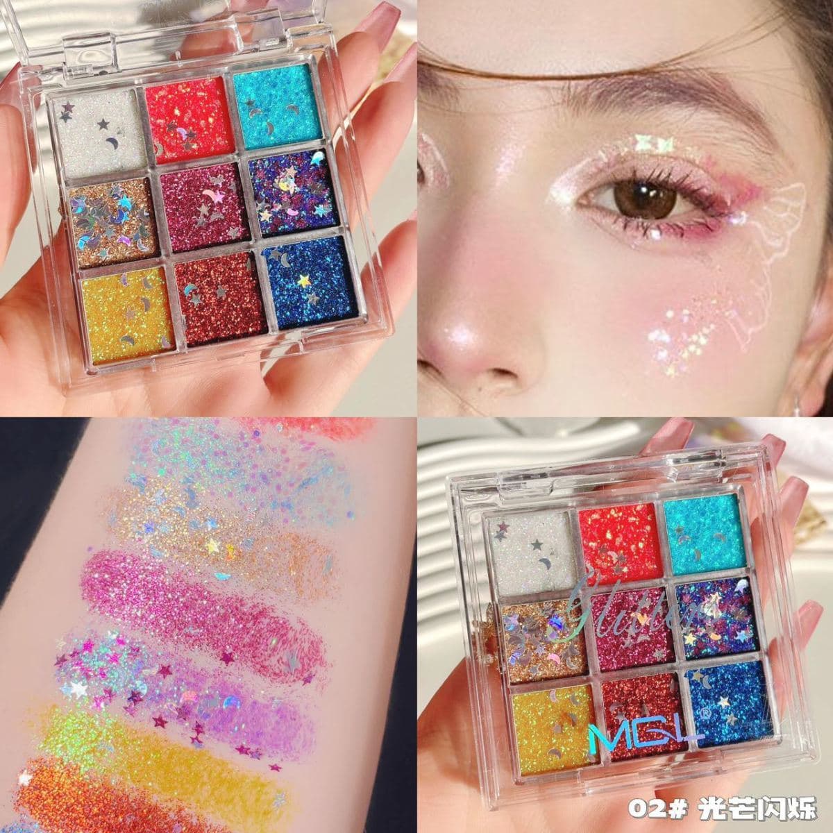 Eyeshadow palette, glue, gel, self-adhesive eye shadow, without glue 3