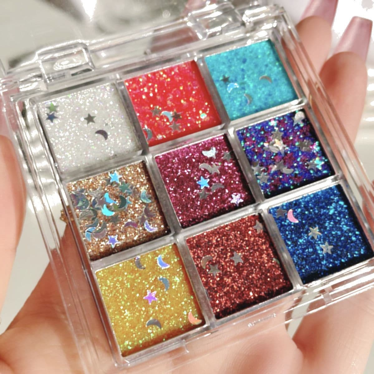 Eyeshadow palette, glue, gel, self-adhesive eye shadow, without glue 4