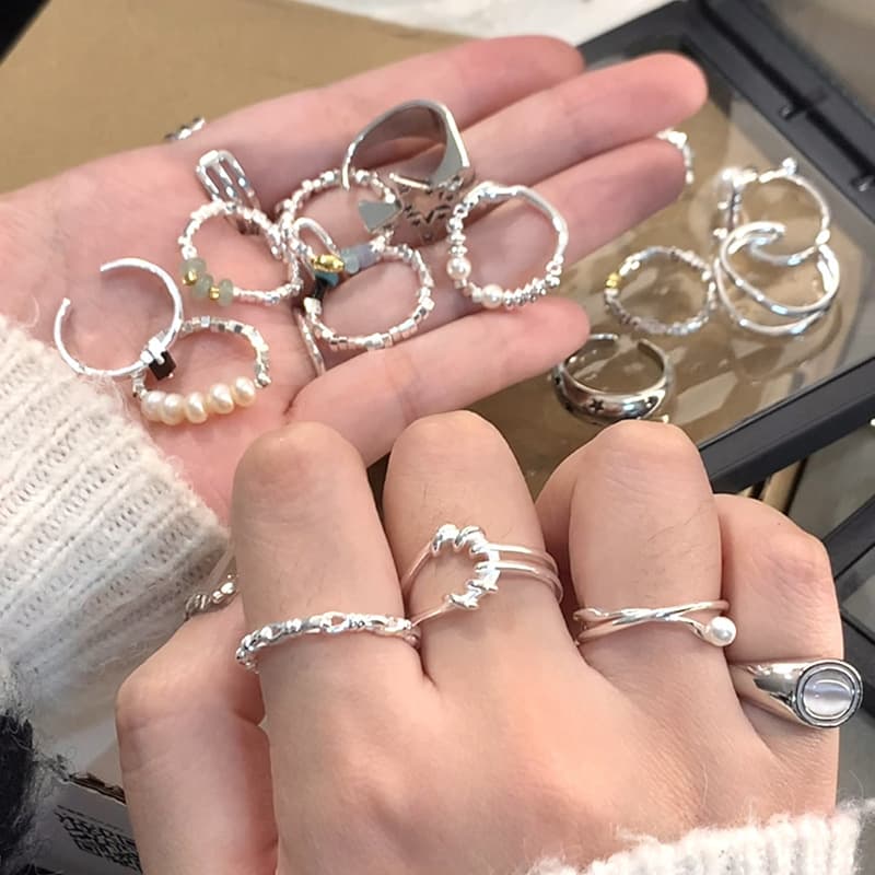 Accessory, nail decoration, small design ring, elastic strap, high-quality style, simple and elegant design