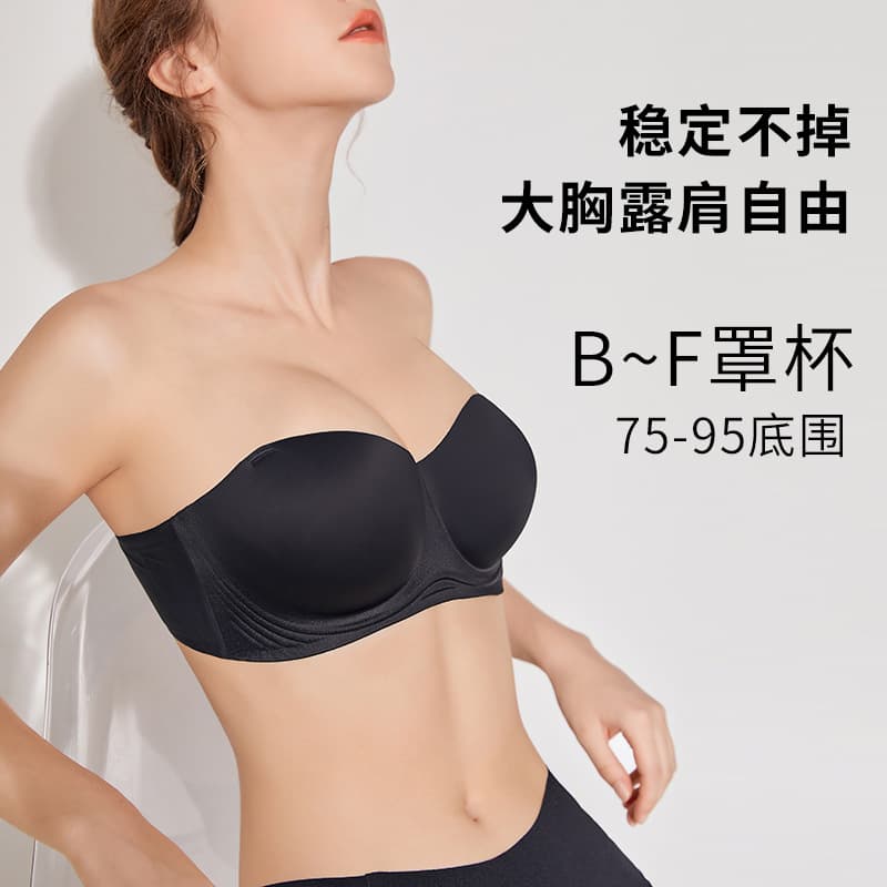 Underwear, non-slip push up bra, invisible push up T-shirt, plus size, backless, beautiful back 4
