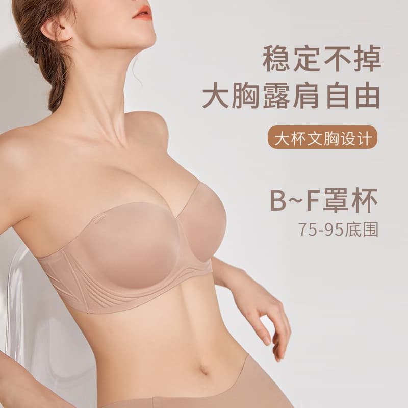 Underwear, non-slip push up bra, invisible push up T-shirt, plus size, backless, beautiful back 1