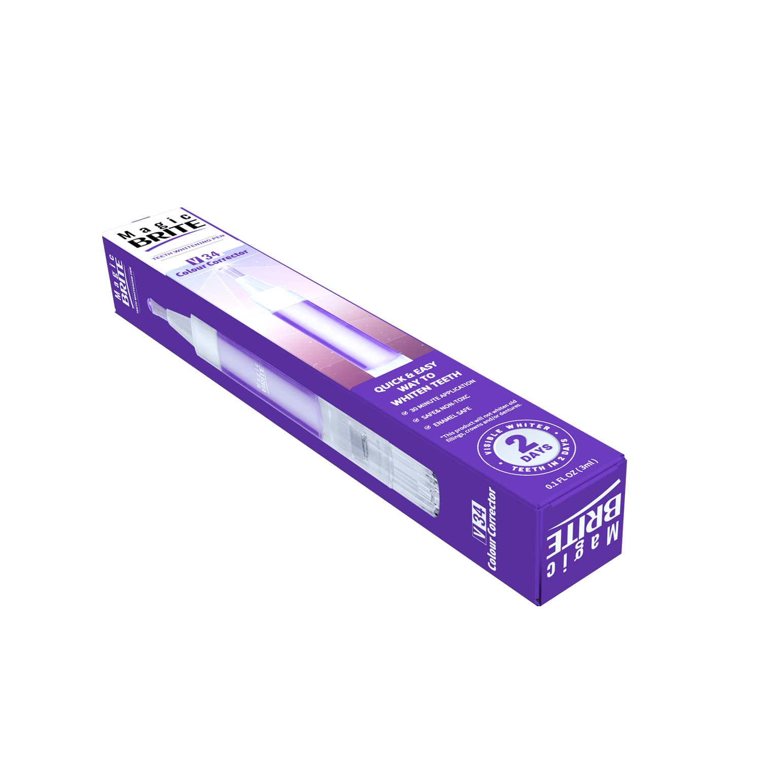 V34 Purple Teeth Toning Pen - Stain Removal & Oral Care 2