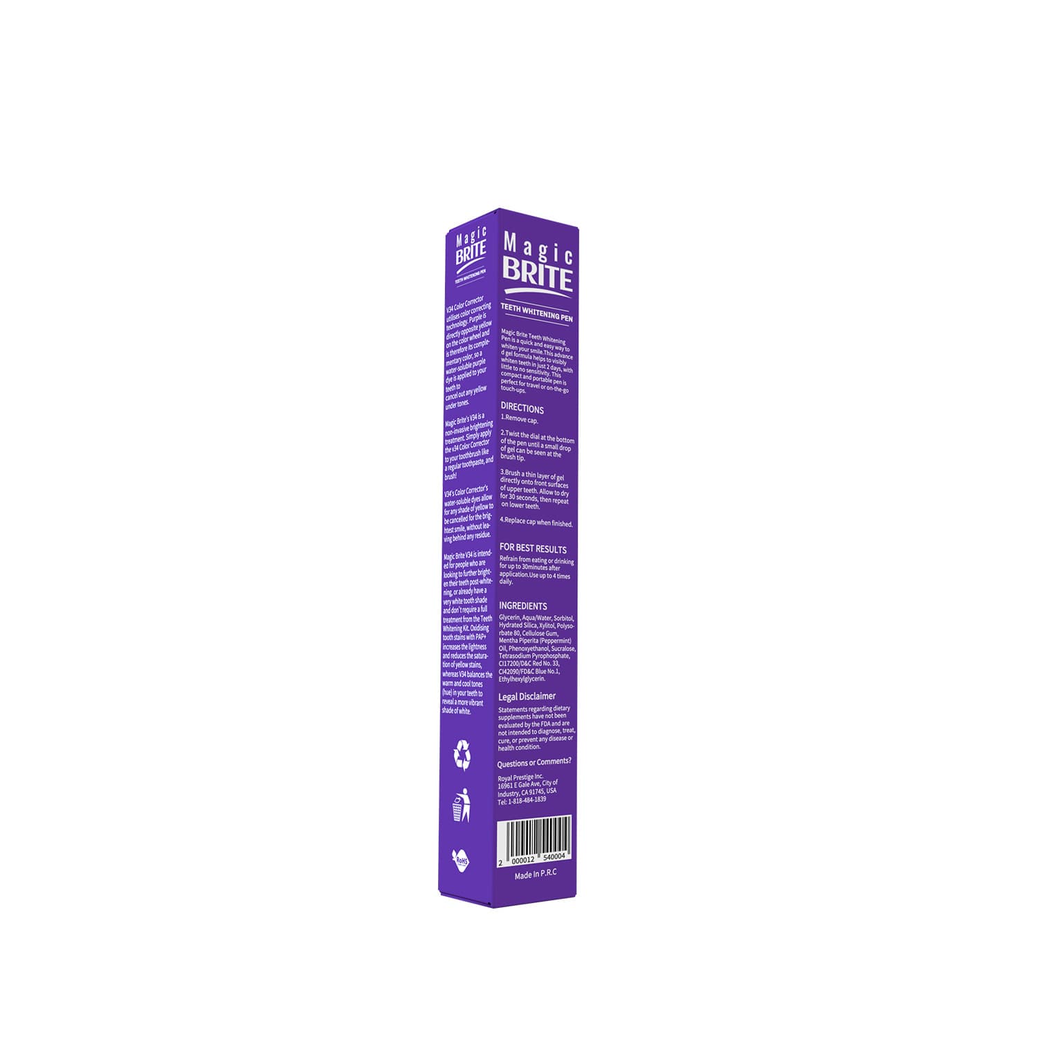V34 Purple Teeth Toning Pen - Stain Removal & Oral Care 4