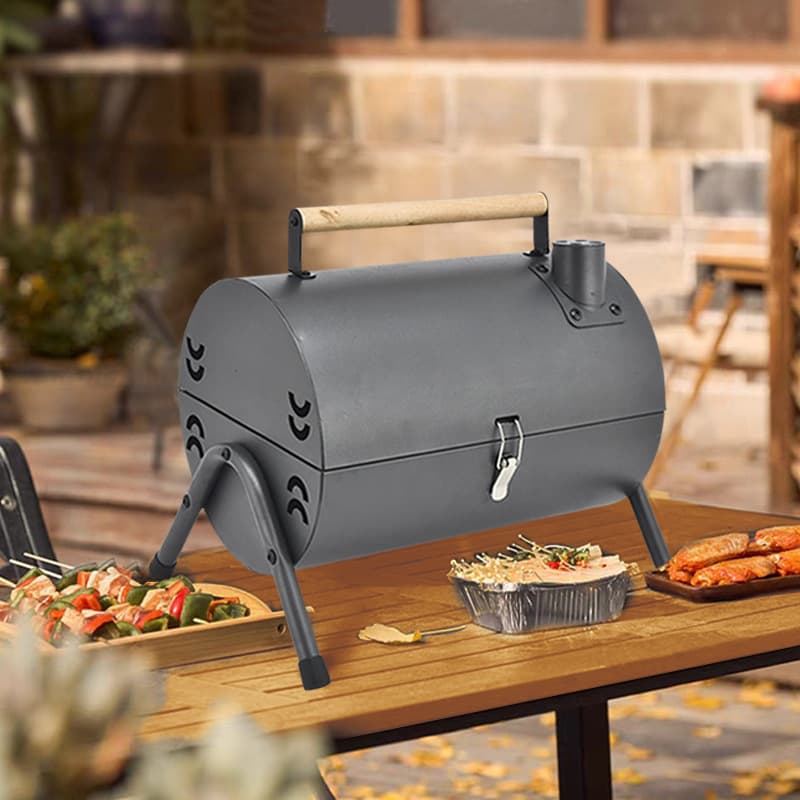 Carefully selected portable Zibo barbecue stove household double-sided charcoal barbecue outdoor chimney stove outdoor camping barbecue 2