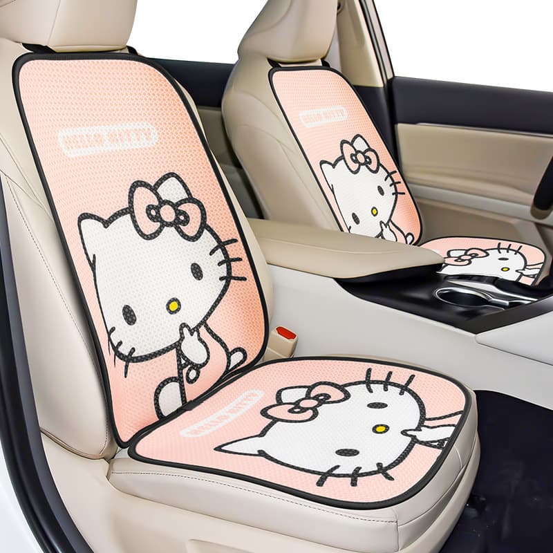Cartoon travel card case, pillow, universal cute seat, breathable non-slip set for office, 3 piece set 2