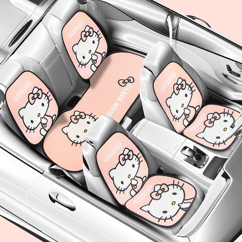 Cartoon travel card case, pillow, universal cute seat, breathable non-slip set for office, 3 piece set 3