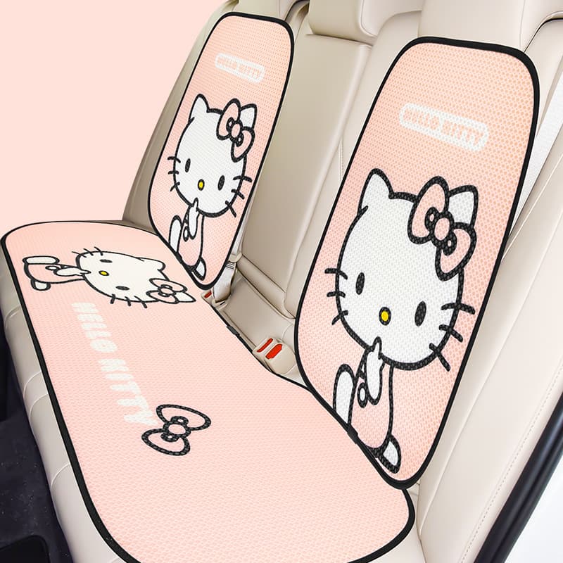 Cartoon travel card case, pillow, universal cute seat, breathable non-slip set for office, 3 piece set 4