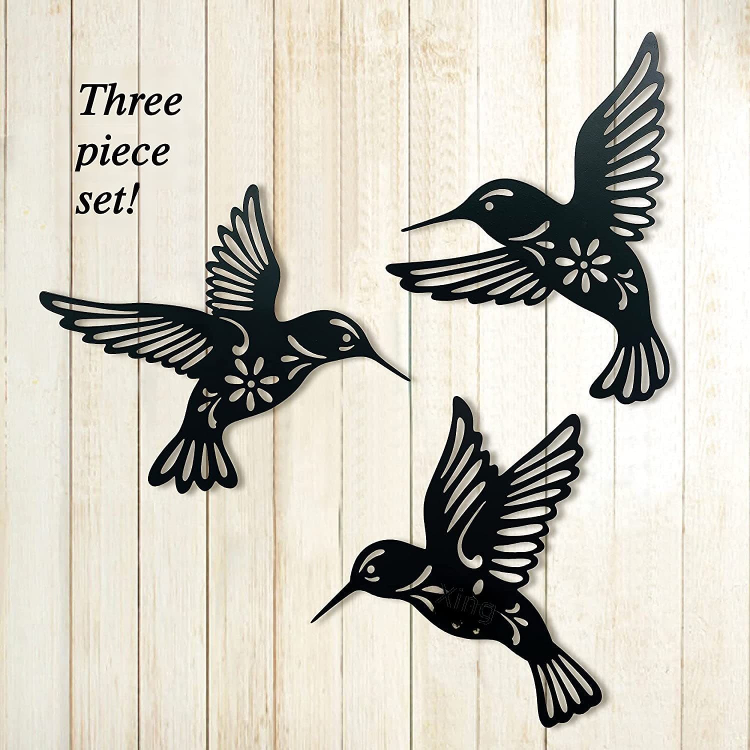 Cross -border hummingbird wall silhouette Metal Hummingbird Wall Art Decor Iron Crafts 3