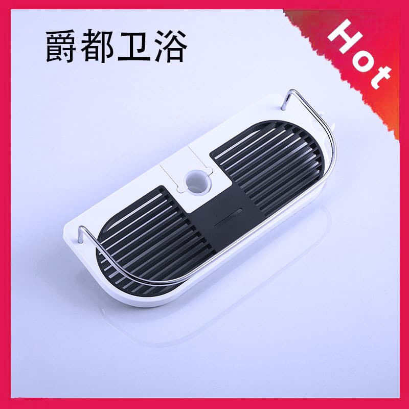 Bathroom storage toilet free punching bathroom shower rack shower rising pole tray multifunctional soap disc 1