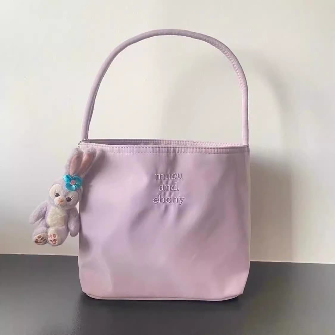 Korean much and eboy2026 new bucket bag women's simple casual versatile handbag nylon armpit 4