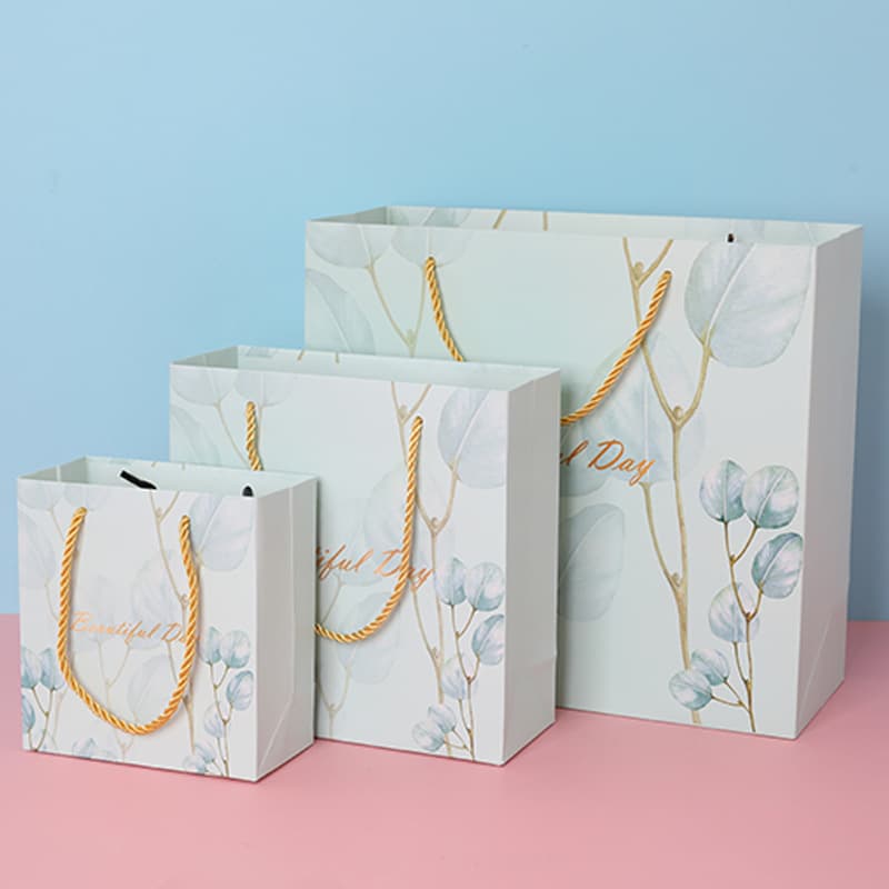Blue festive linen bag, high-quality style, Birthday gift 2