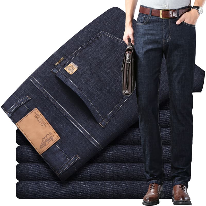 Thin summer silk quality loose straight jeans, high waist, loose straight fit 3