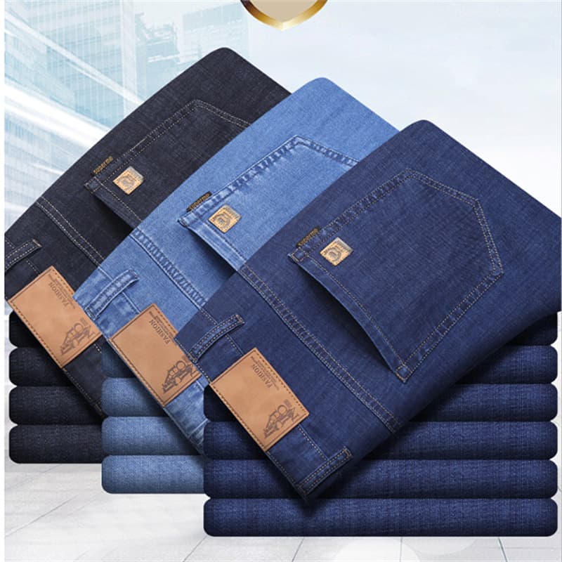 Thin summer silk quality loose straight jeans, high waist, loose straight fit 1