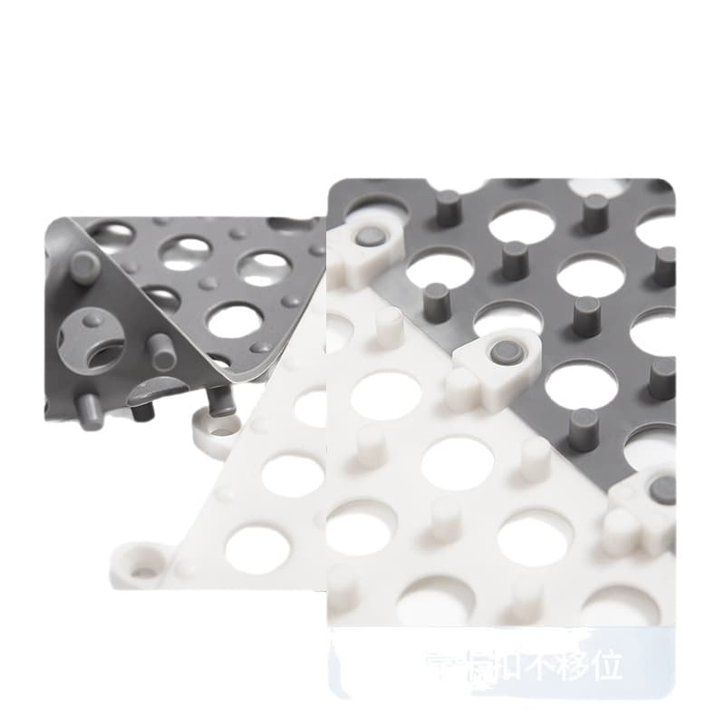 Bathroom non-slip bathroom toilet floor mat carpet bathroom hollow splicing floor water isolation bathing pet swimming 5
