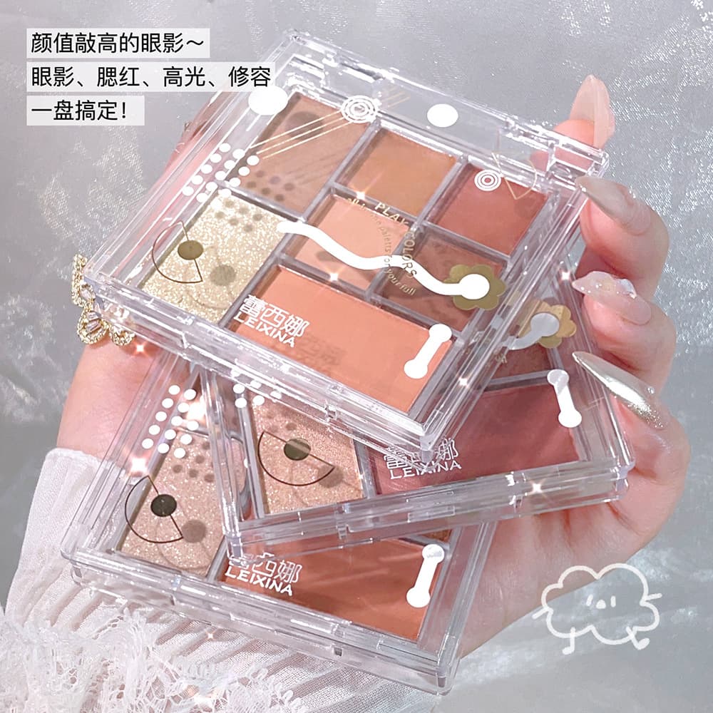 Transparent matte eyeshadow palette for contouring, universal contouring palette, earth tones 2