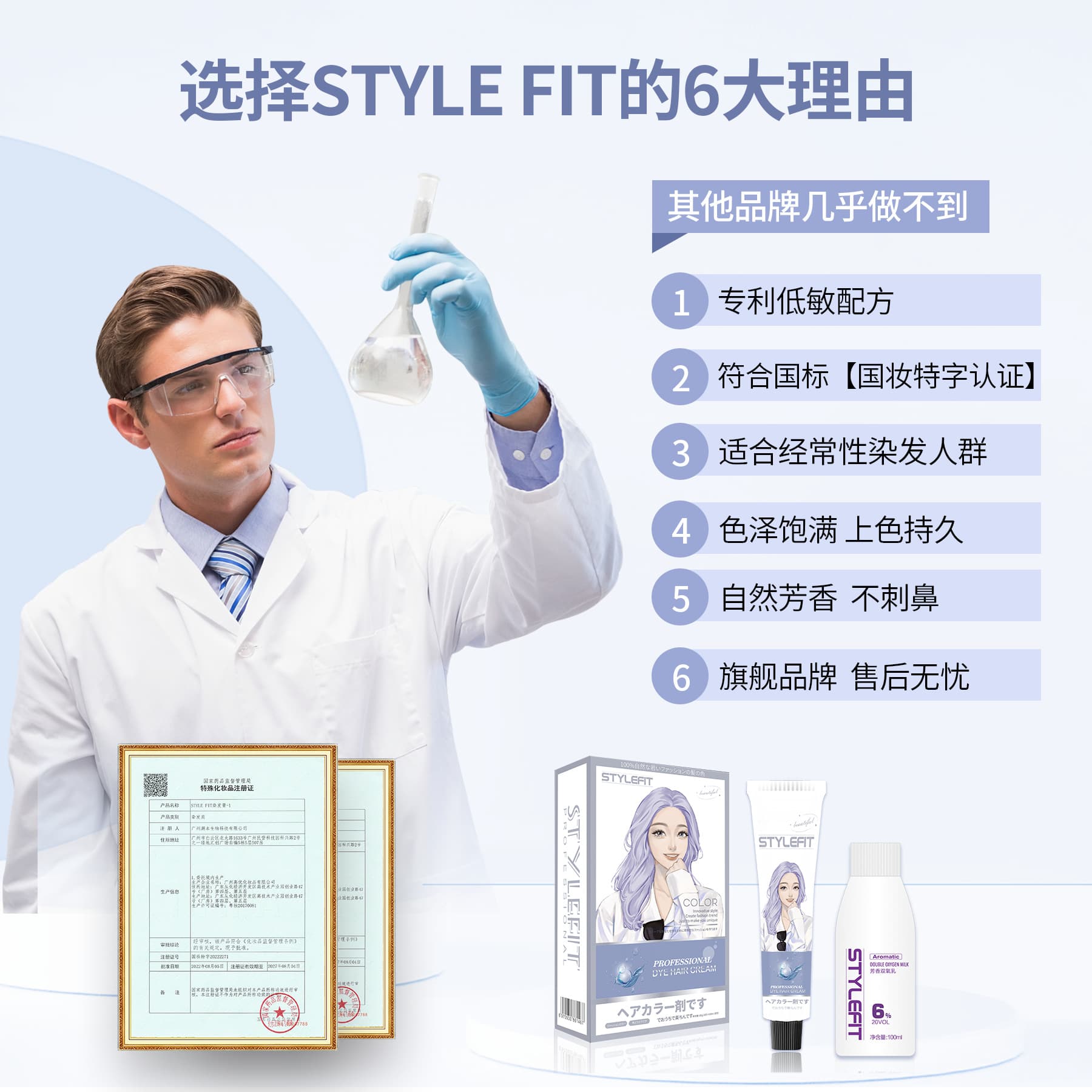 Color protection low ammonia hair dye hair products cover white hair hazelnut gray brown black tea popular color hair dye manufacturer distribution 4