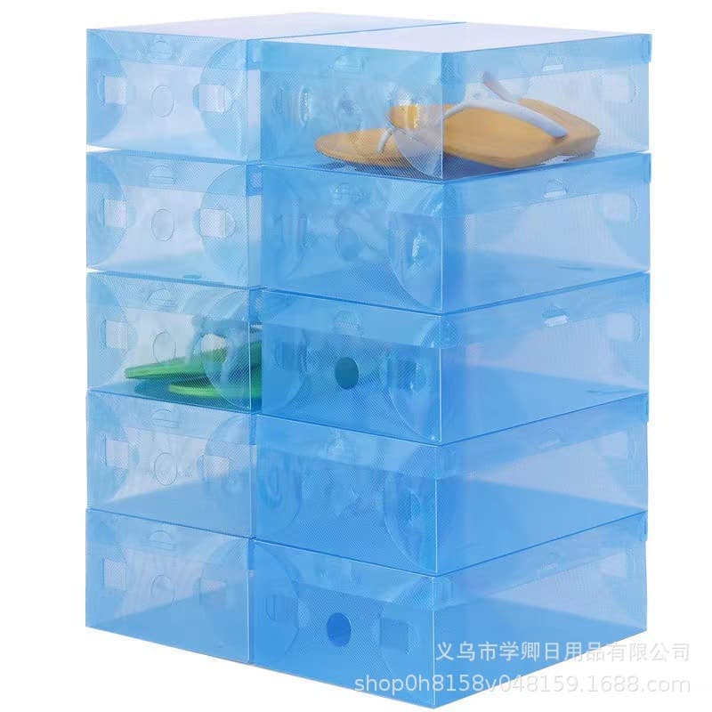 Thickened shoe storage box dust-proof shoe rack transparent plastic shoe box one-piece storage manufacturer wholesale foldable 4