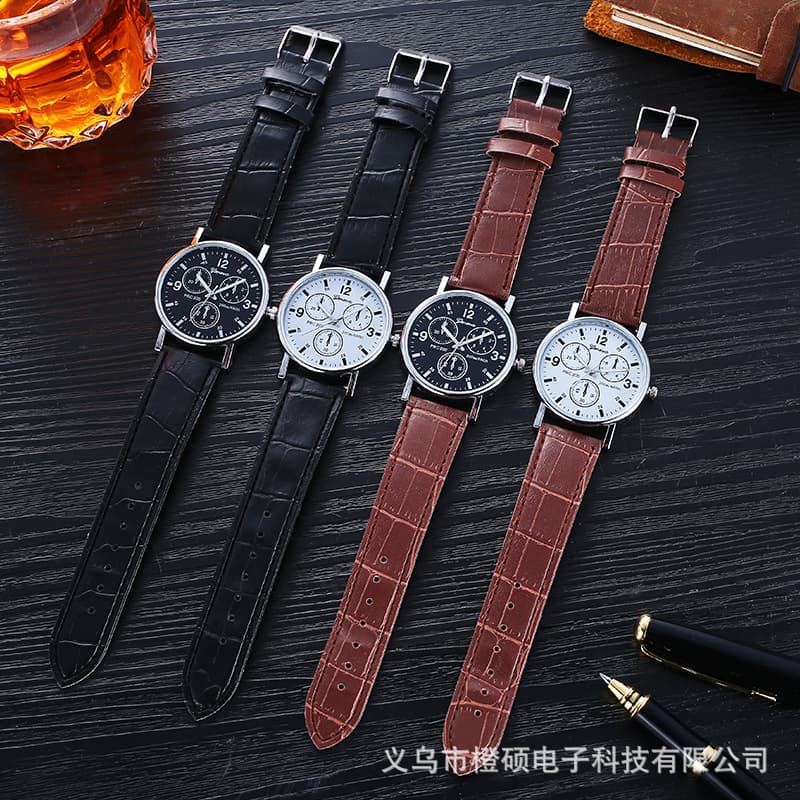 Fashionable quartz swiss watch, glossy belt, (Physicals), Birthday gift 2