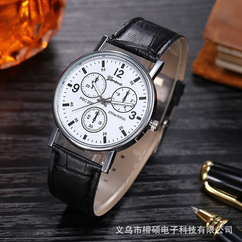 Fashionable quartz swiss watch, glossy belt, (Physicals), Birthday gift 3