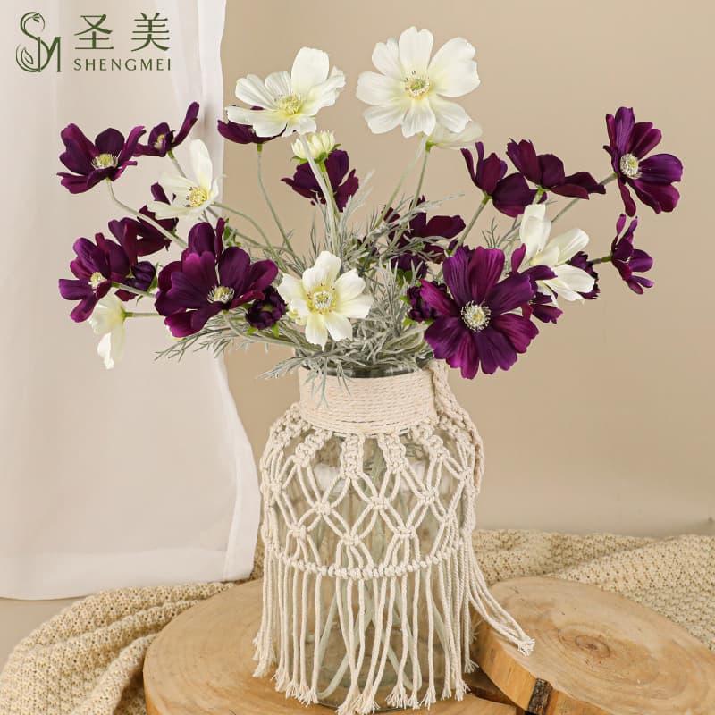 High simulation Persian chrysanthemum fake flower bundle camera props home hotel wedding decoration flower home rural wind decoration 3
