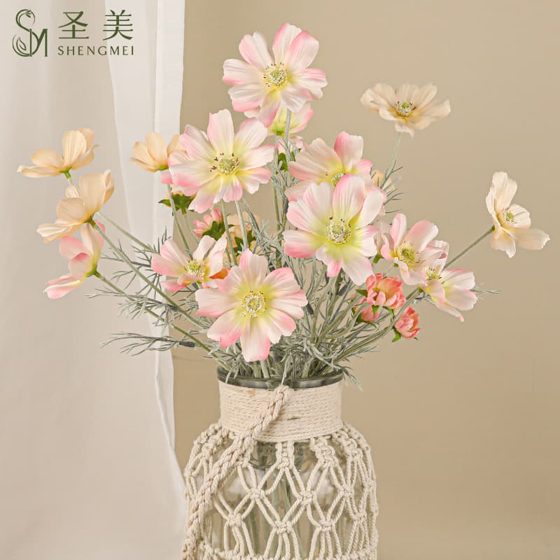 High simulation Persian chrysanthemum fake flower bundle camera props home hotel wedding decoration flower home rural wind decoration 4