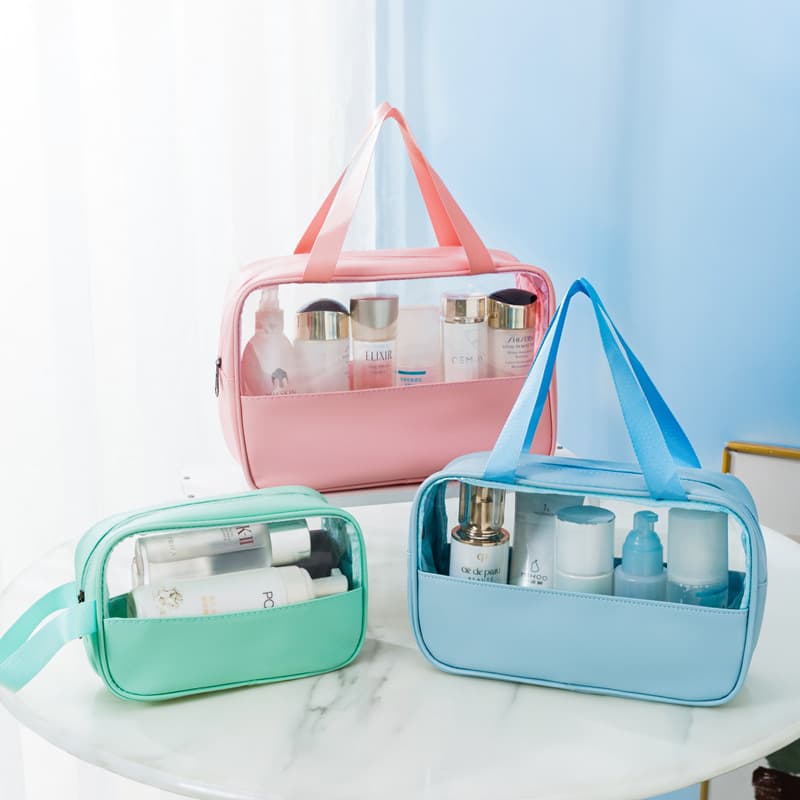 Capacious cosmetic bag, handheld shoulder bag, brand organizer bag for traveling PVC, storage bag, internet celebrity 3