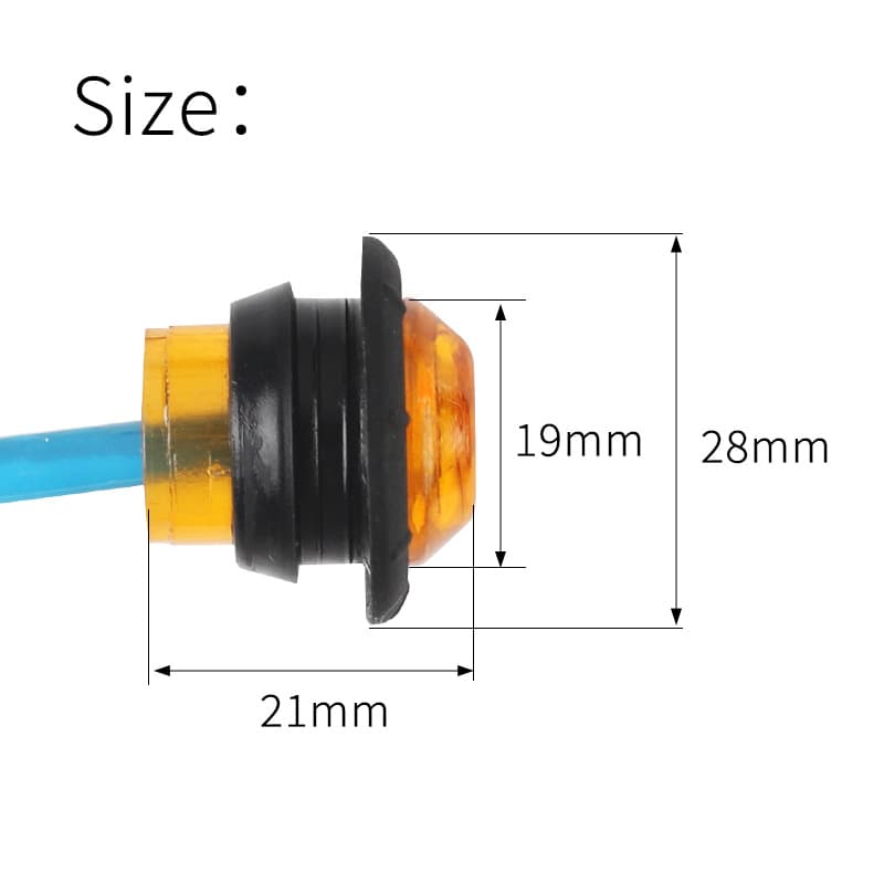 Source 3smd LED truck truck side light signal light indicator light color light color small round light car light 3