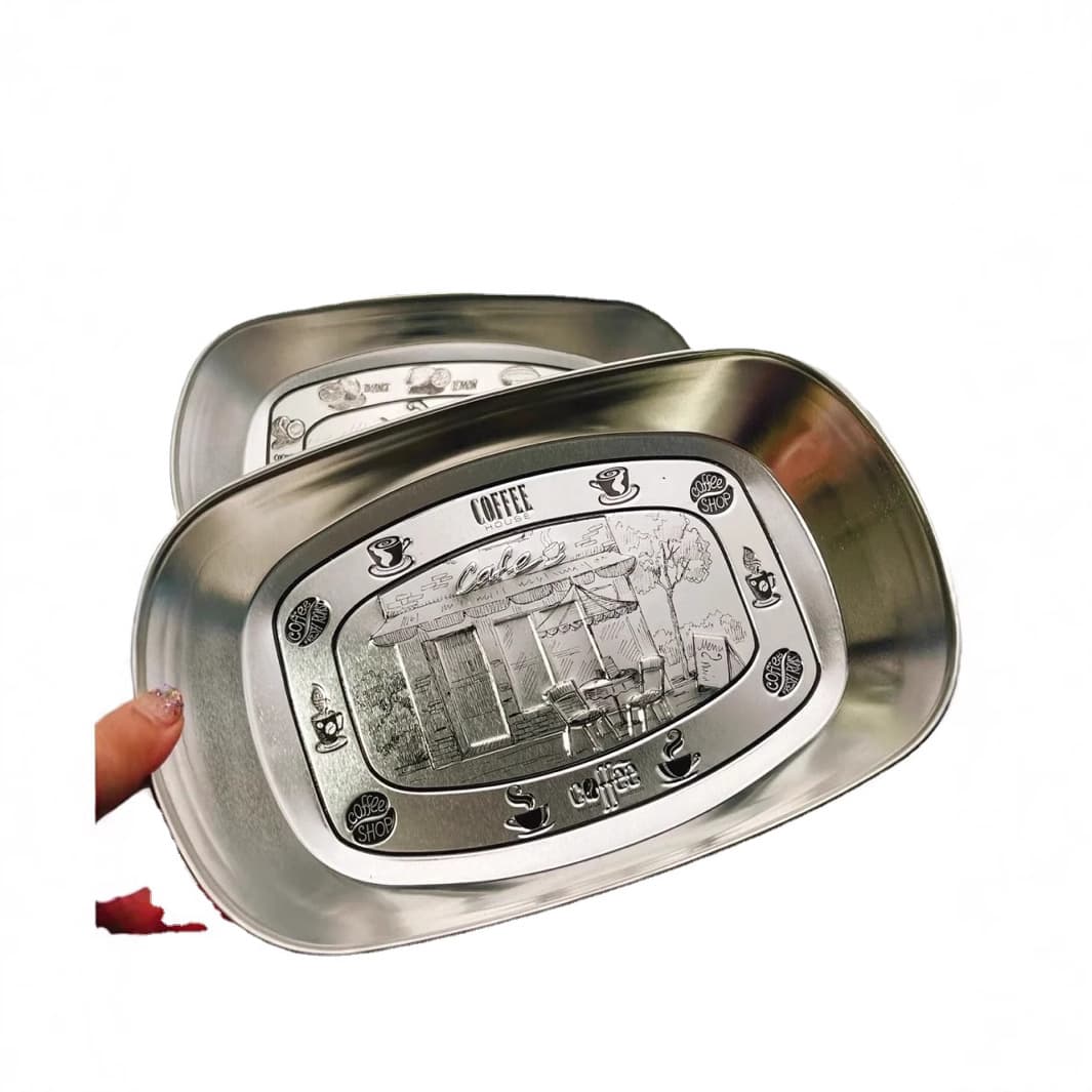 Dinner plate for home use stainless steel, storage system, American style 5