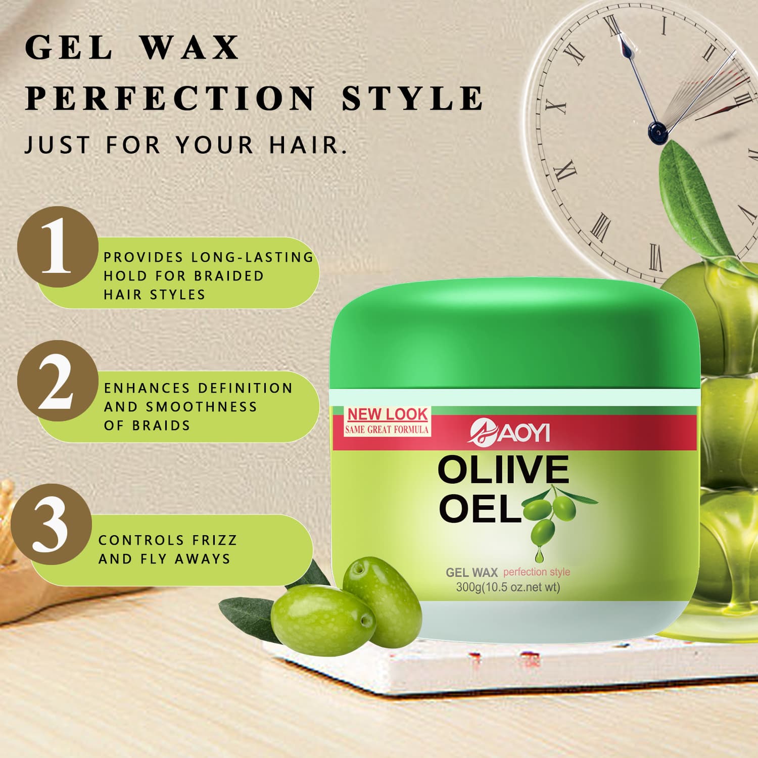 Olive Oil Hair Wax Styling Pomade for Salons 4