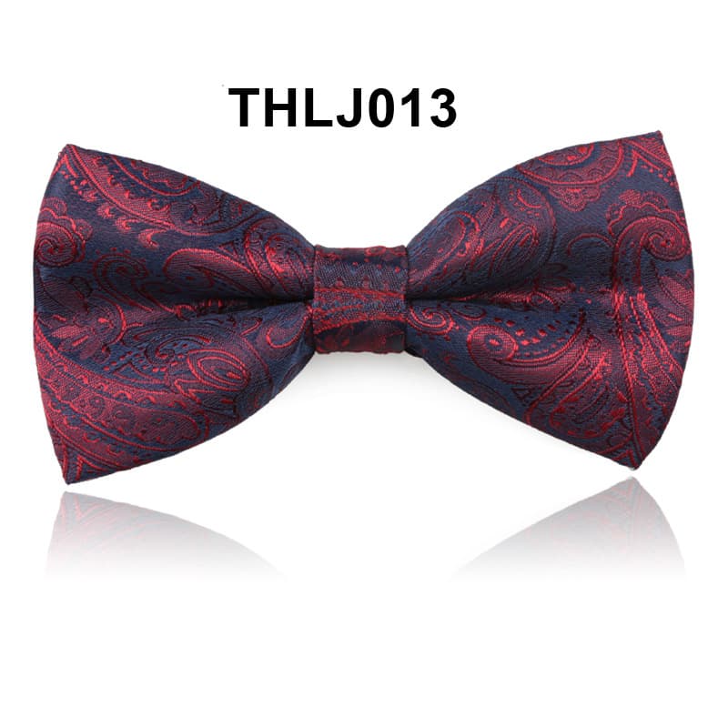 Burgundy black bow tie English style with bow, Korean style 3
