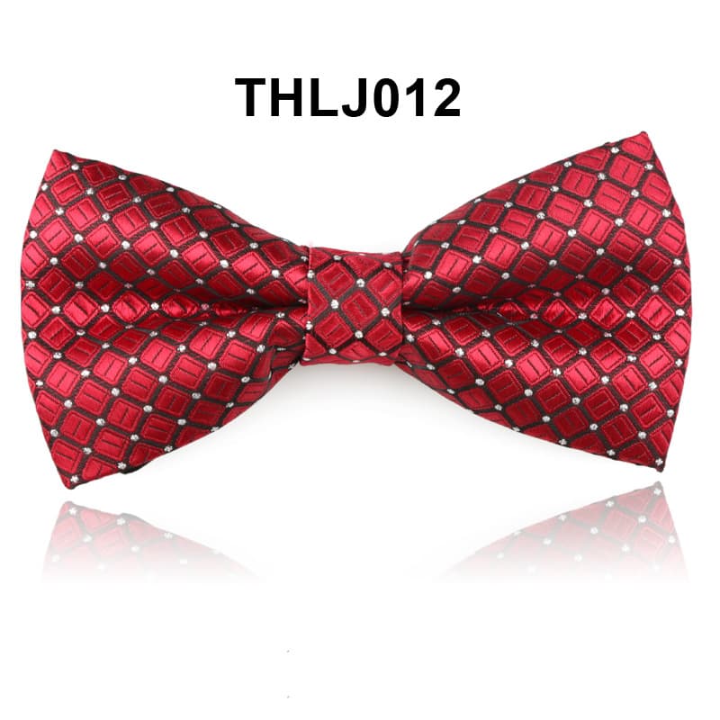 Burgundy black bow tie English style with bow, Korean style 4