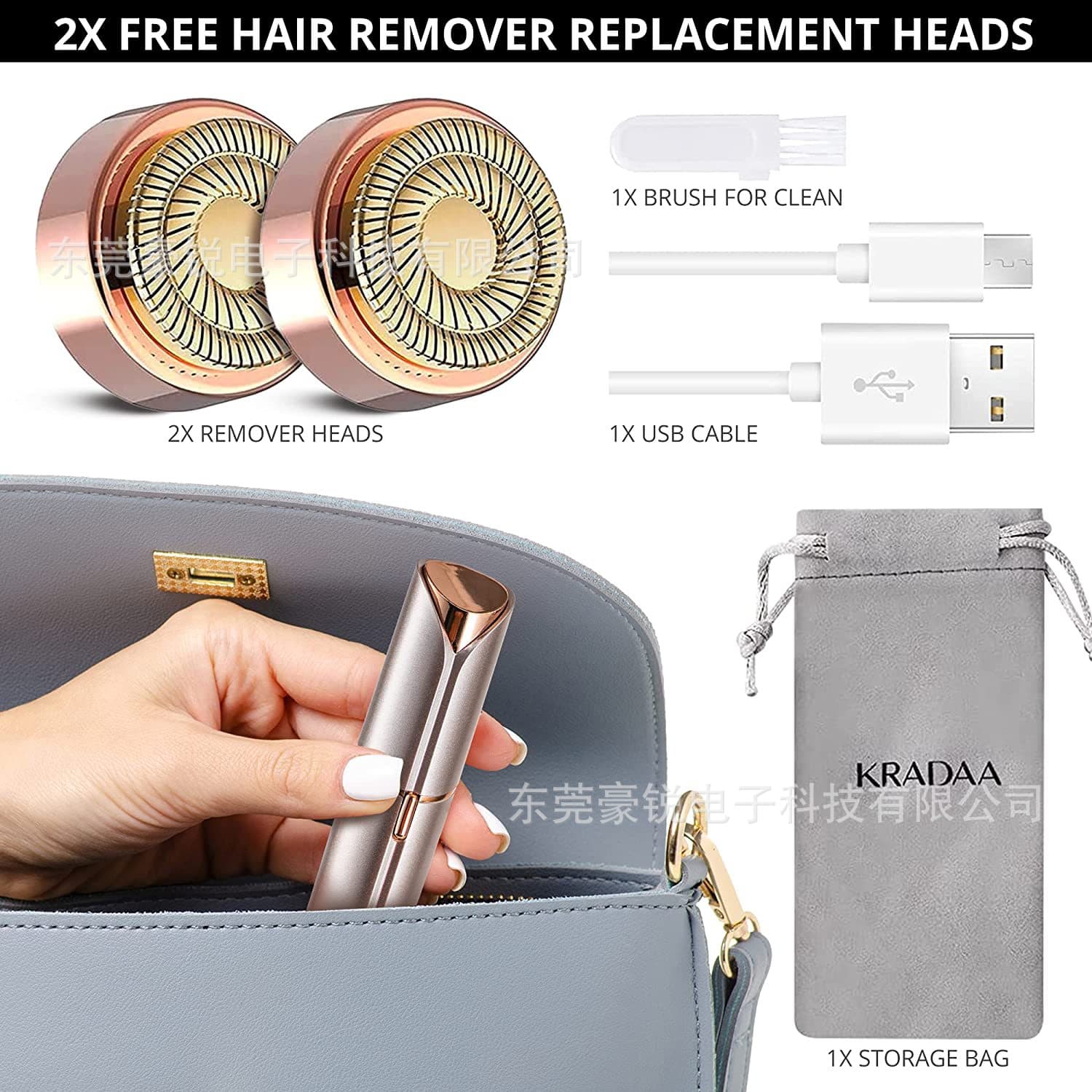 Facial Hair Removal Device Electric Eyebrow Trimmer 5