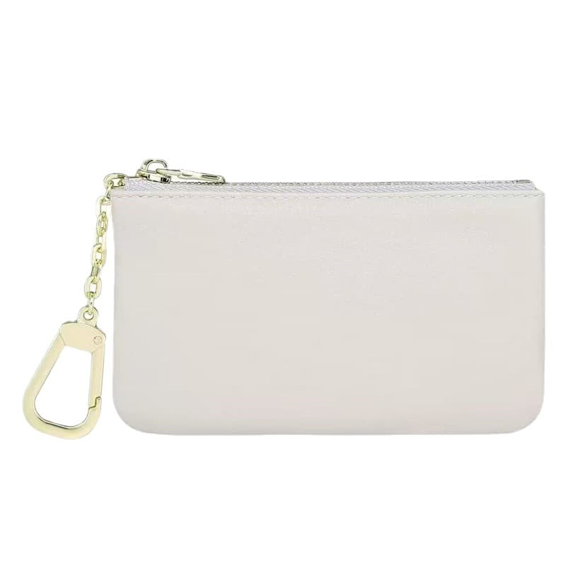 Leather small wallet, coins with zipper, short ultra thin shoulder bag, European style, genuine leather, simple and elegant design 5