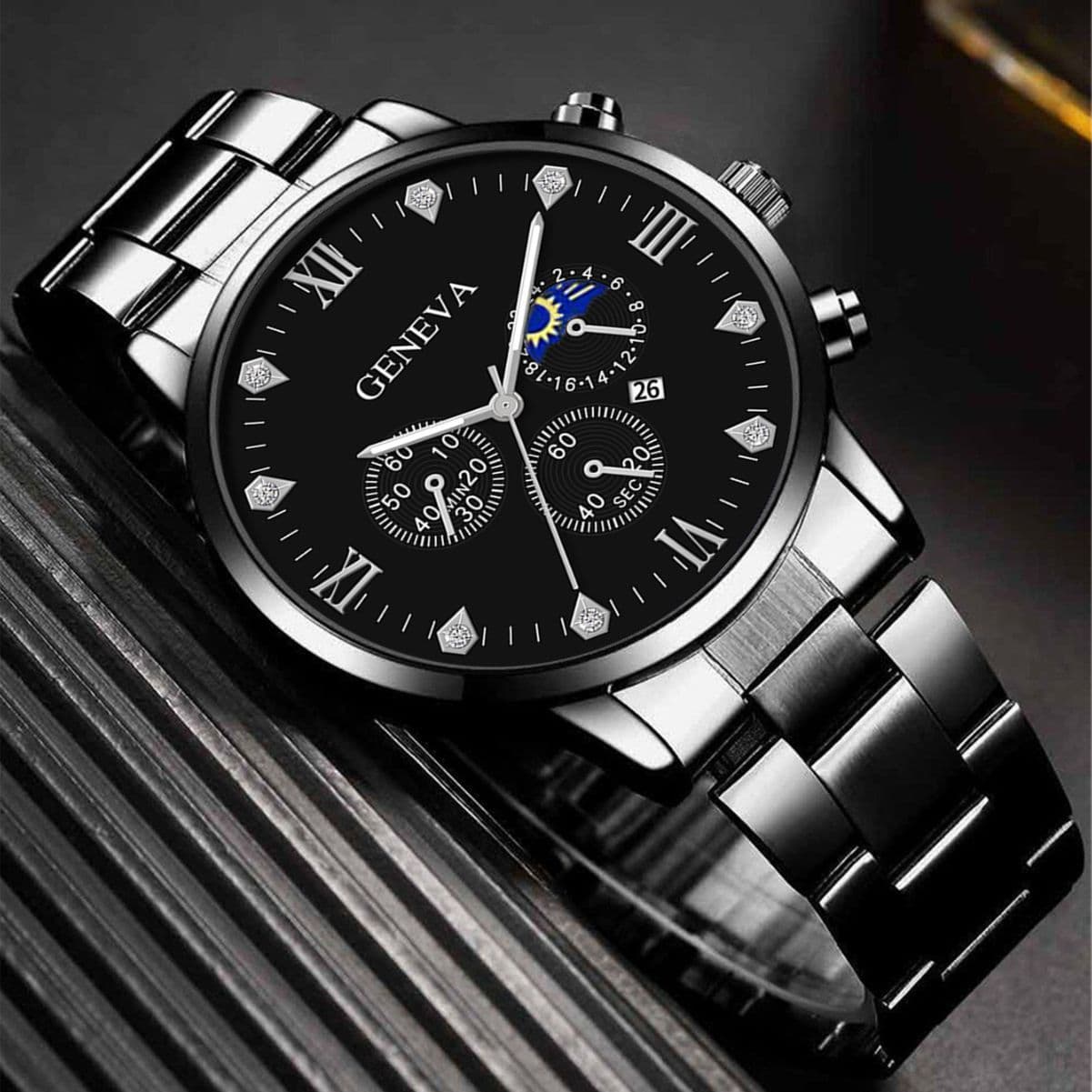 Trend universal fashionable quartz watches, bracelet, set, watch, factory direct supply, men's style 3