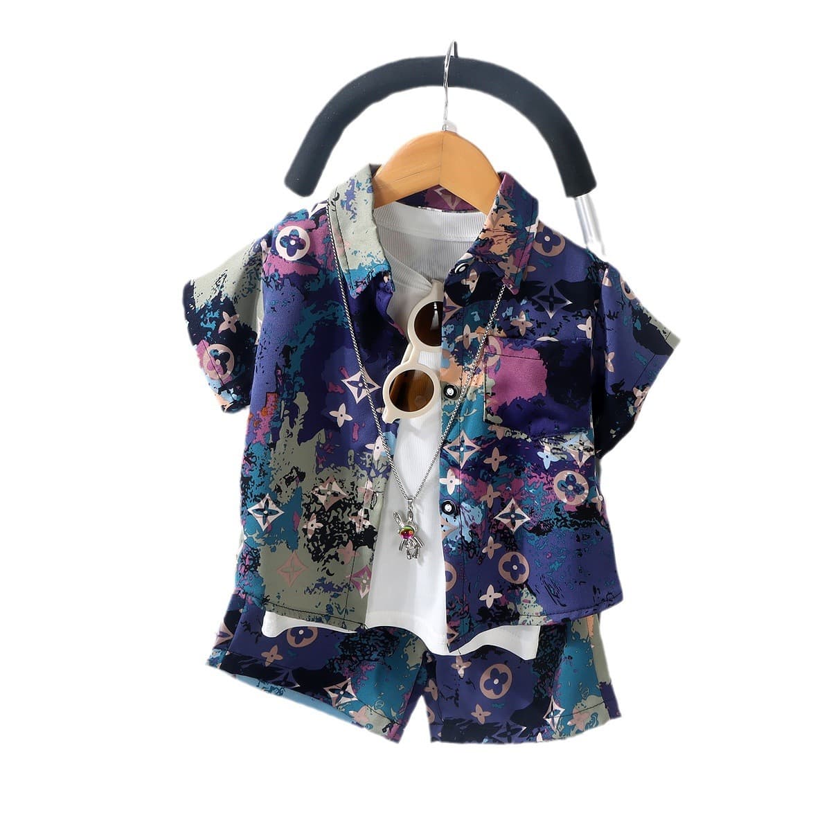(Wholesale), children's sleeves, set, summer summer clothing for boys, shirt, shorts, T-shirt, children's clothing, oversize 5