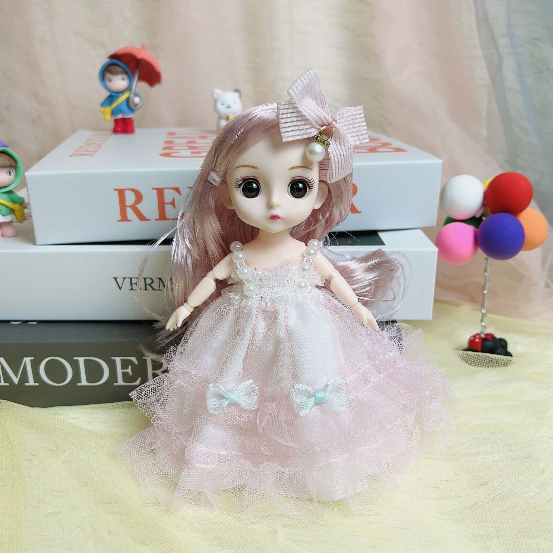 Small doll, set, children's toy, princess style, Birthday gift 4