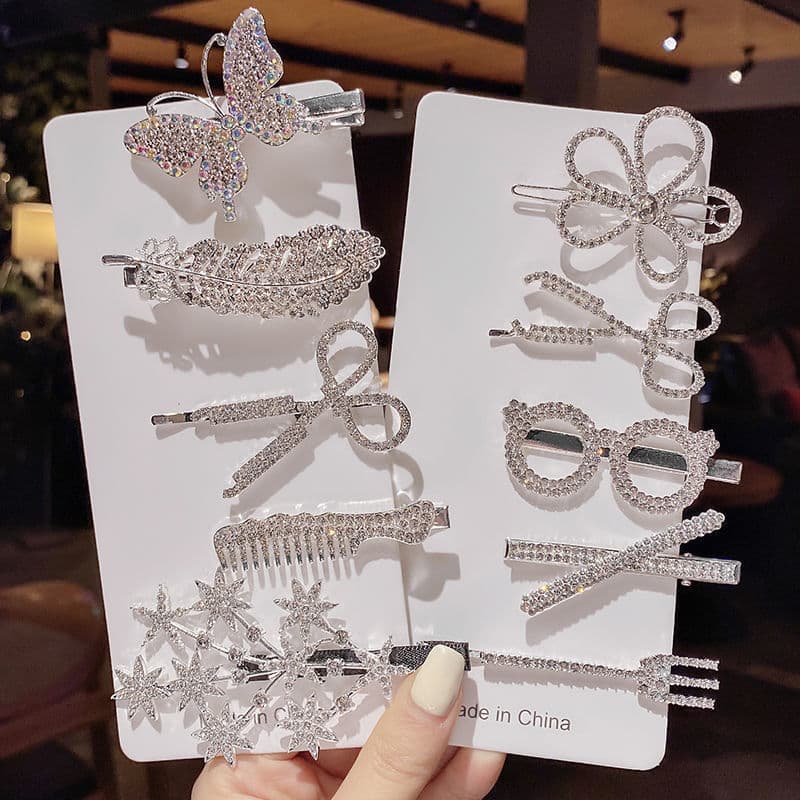 [Crystals Hairpins for Women Girl Sweet Simple Hair Clips] 1
