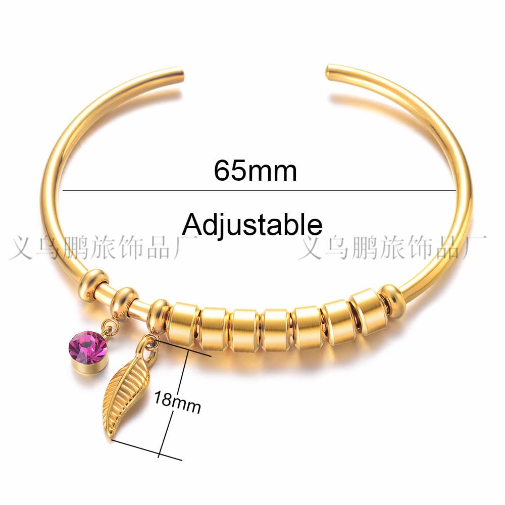 Cross -border hot -selling Bracelet for WOMEN carved family name bracelet stainless steel bracelet gift 2