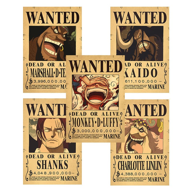 One Piece reward order for poster new bounty leather paper poster bar cafe restaurant decorative painting wall 5
