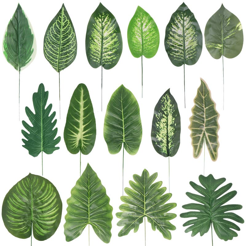 Cross -border simulation leaf cat climbing rack green plant beauty banana leaves artificial flower arrangement accessories watermelon leaf elephant ear leaf 1