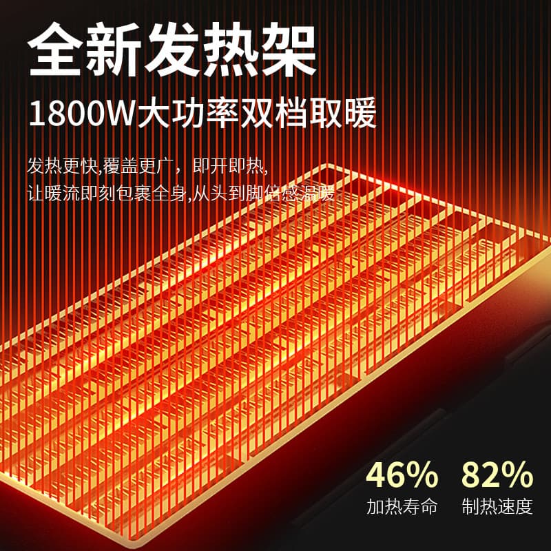 Factory cross-border home wall-mounted remote control small mobile hair dryer heater electric heating bladeless fan 3