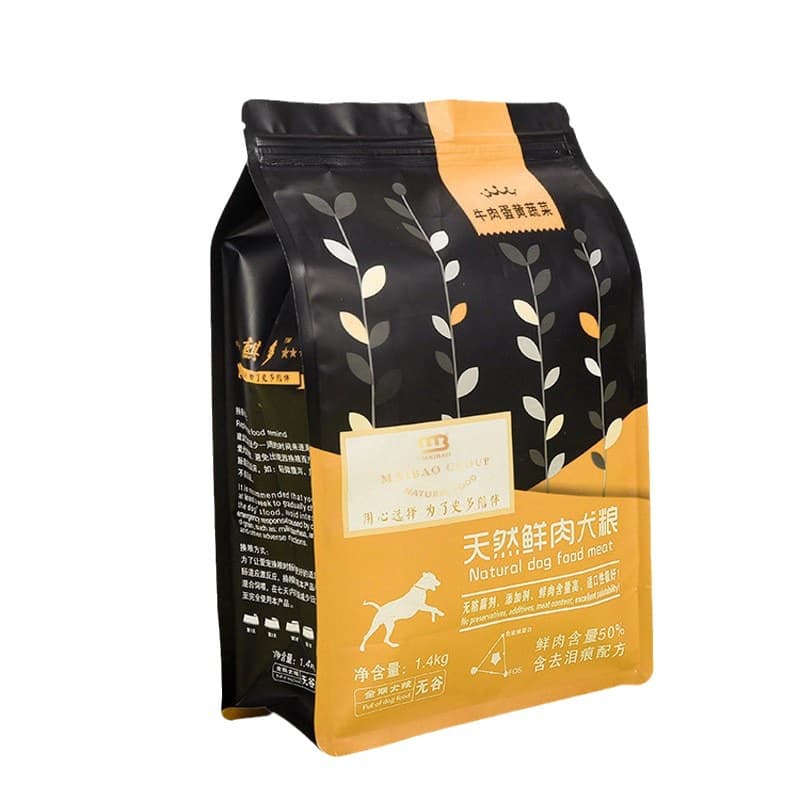 Pet food packaging bag dog food bag cat food snacks self -standing bag three eight sides sealed bag plastic cats and dog food bags 5