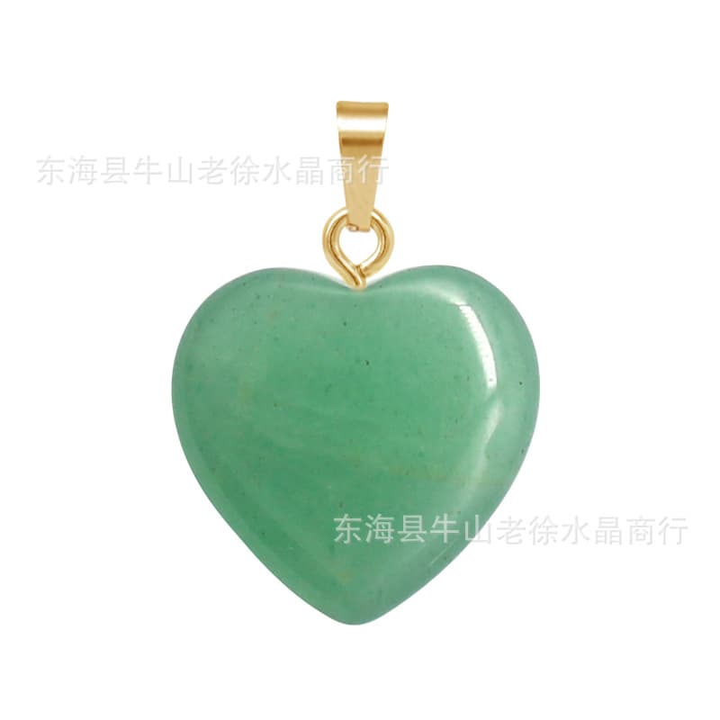 (Cross-border trading), natural water, crystal, pendant heart shaped, accessory, European style, 20mm, with gem 4