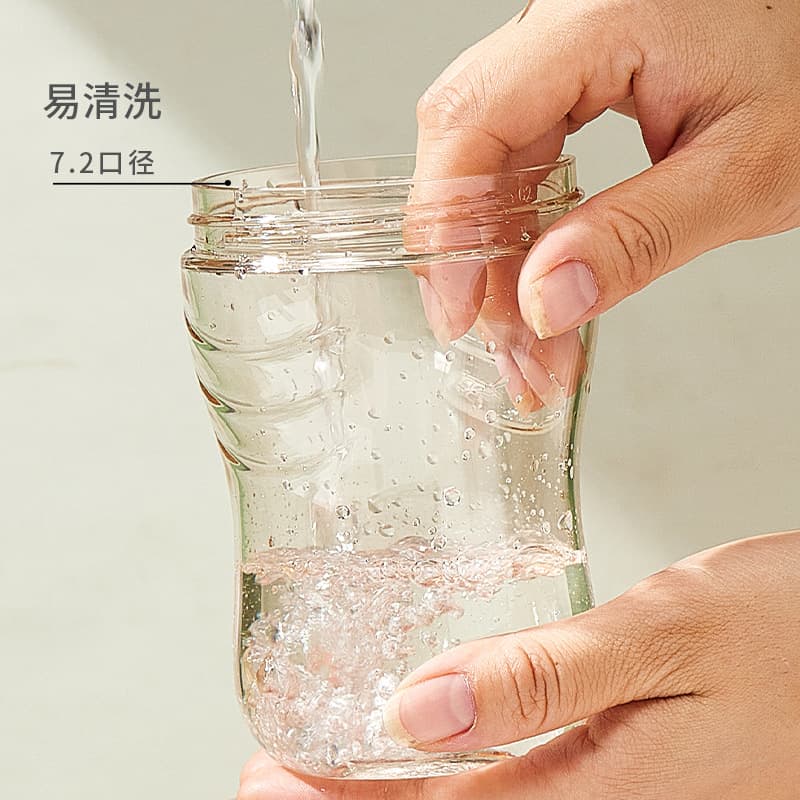 Capacious children's feeding bottle with glass, wide neck 4