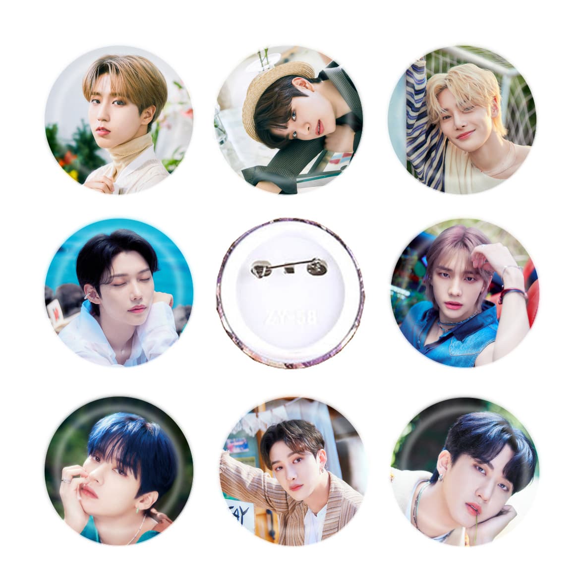 Stray Kids men's singing combination badge broiler broiler 58mm pony iron chest chapter 1